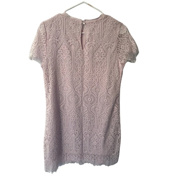 NWT Mi Ami Lace Dress Lavender Short Sleeve Party Cocktail Mini Dress S - Picture 2 of 4